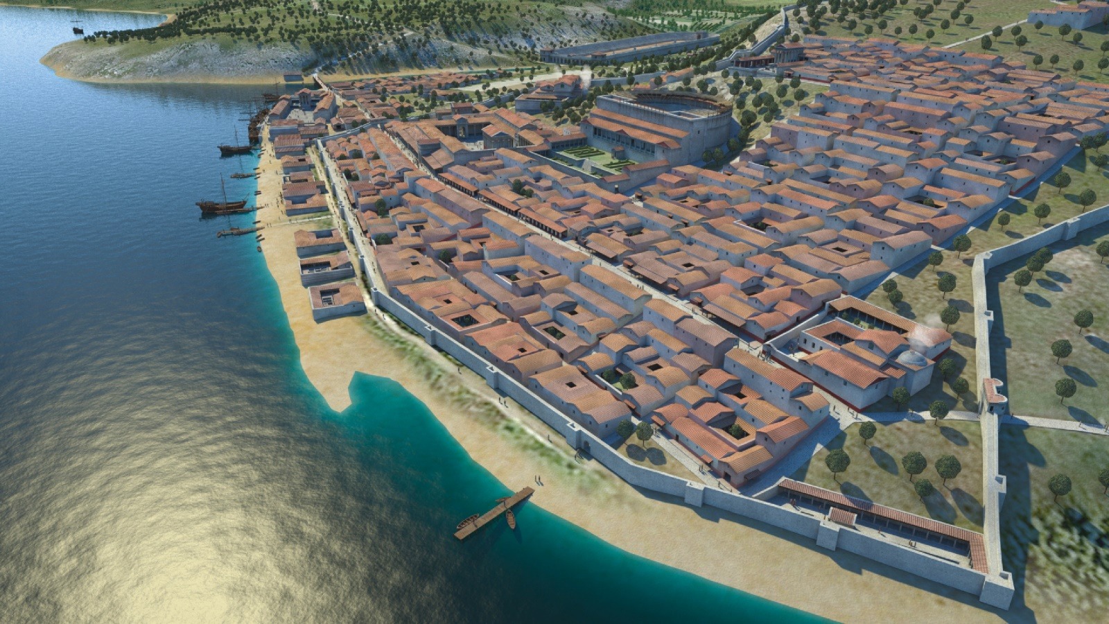Reconstrução virtual 3D da cidade romana de Olisipo (Lisboa) por César Figueiredo